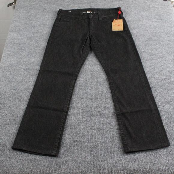 True Religion Jeans Mens 33 Bobby Straight Leg Black Body Rinse Y2K Casual Work - Picture 1 of 15